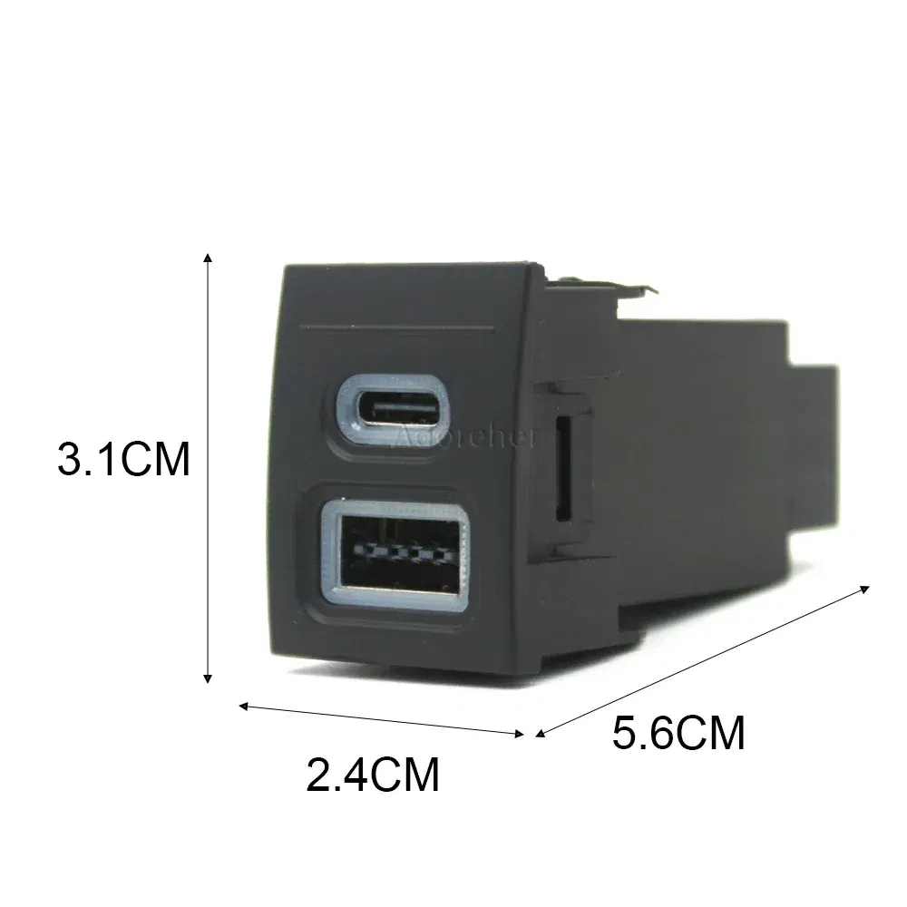 Fast Charger Car QC3.0 USB Type-c Interface Adapter Modified Charging Interface Socket for VW POLO 2004-2011 Accessories