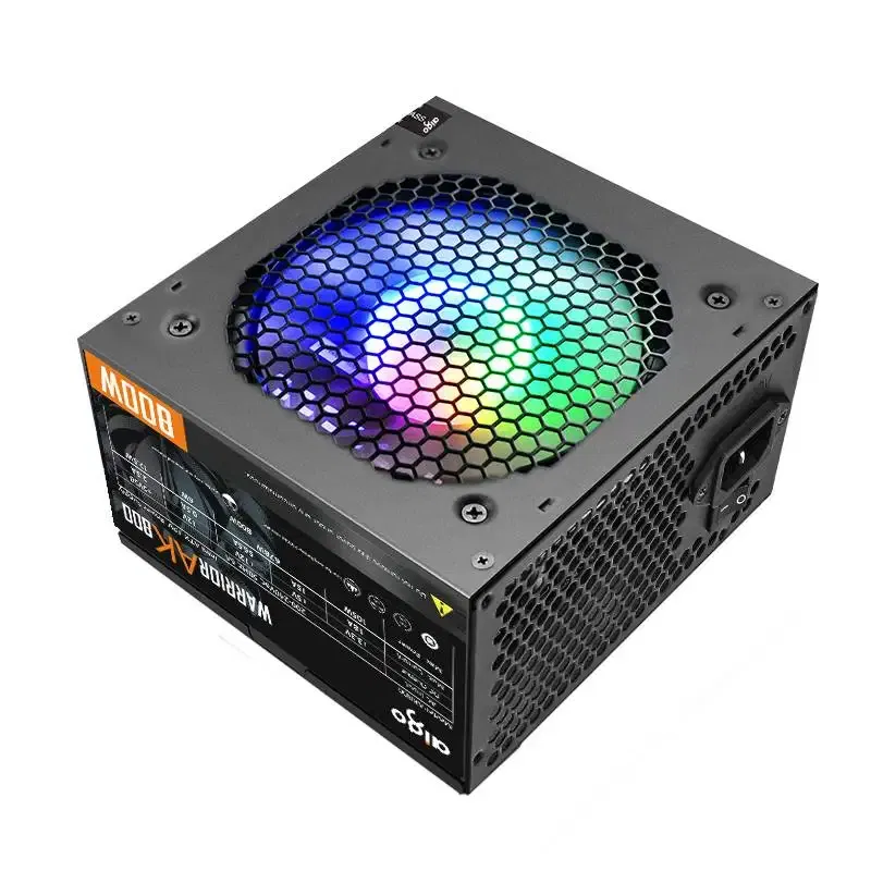 To Aigo AK PC PSU Power Supply Unit 500W 600W 700W 800W 1000W Gaming 120mm RGB Fan 220V ATX Desktop computer Power Supply for
