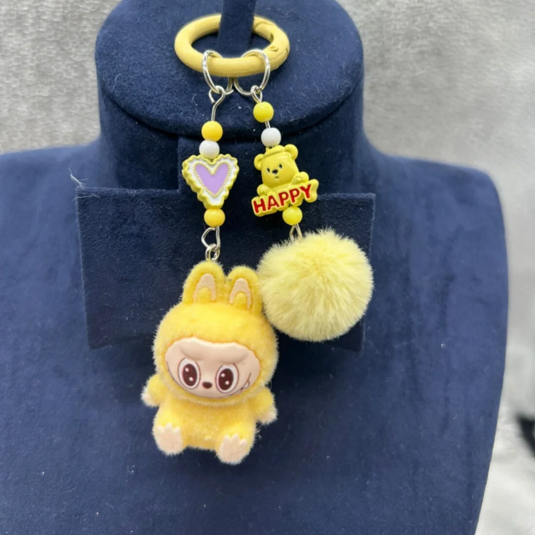 Color: green, Ships From: CHINA - Mini cloth keychain kawaii three-dimensional cartoon creative car phone pendant bag hanging children's day gift