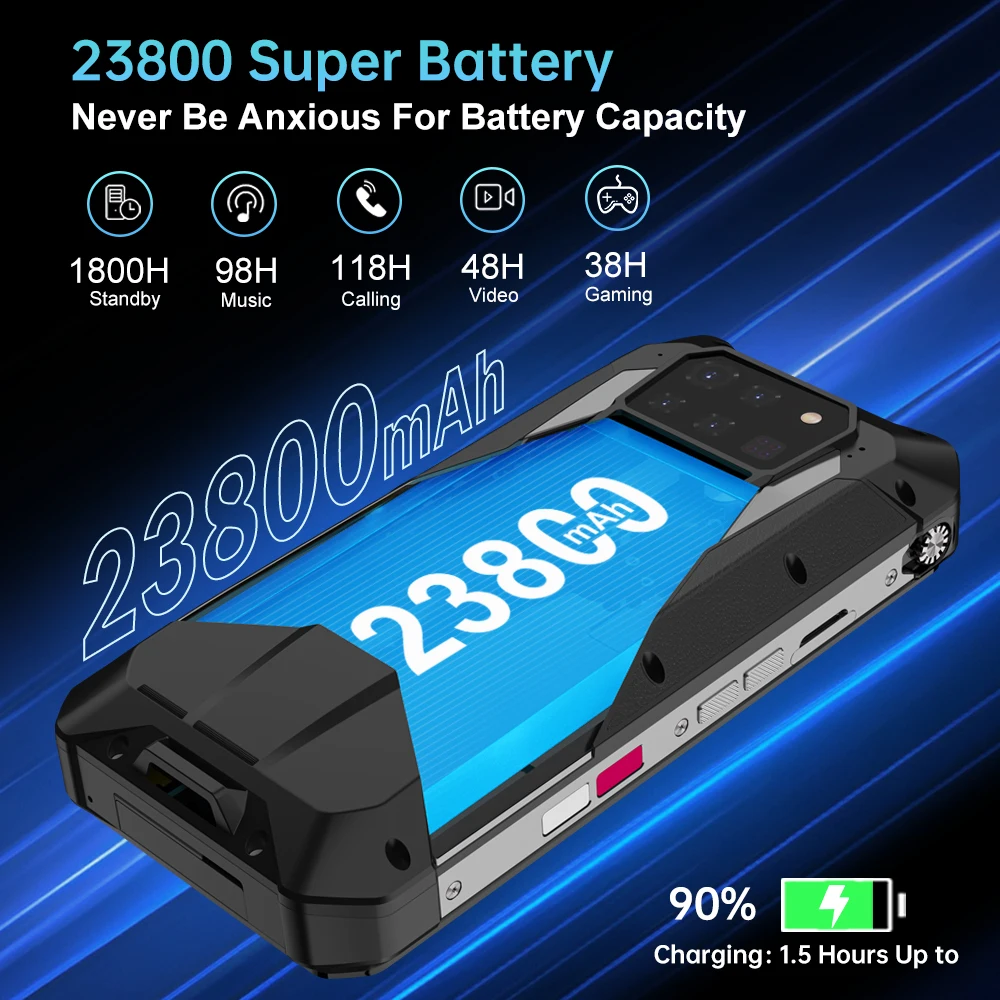 Color: GRAY, Ships From: CHINA, RAM: 16GB, Bundle: Bundle 1, ROM: 512G - 8849 Tank 3 Pro by Unihertz Rugged Projector Smartphone Android 23800mAh 32/36GB RAM 512GB ROM 5G 120W Charger OTG Phone