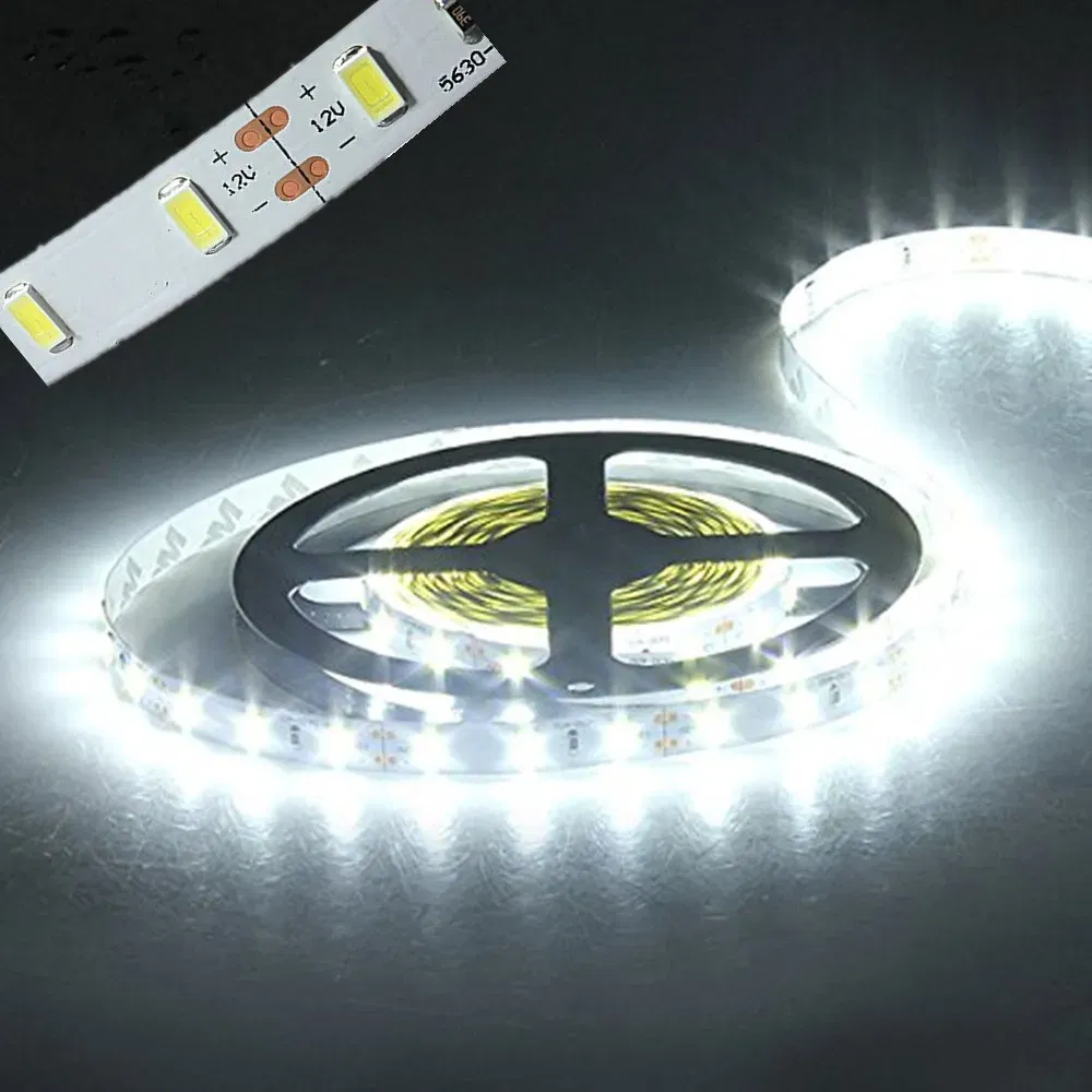 Emitting Color: Warm White, Color: Army Green - Led Strip Light 5630 5730 Waterproof 12V Flexible Tape 5m Natural White 4000K Cold White Warm White 3000K 6500K Red Green Blue