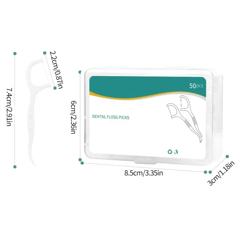 Color: NUDE - 150pcs Dental Floss Plastic Toothpicks-Disposable Cleaning between Teeth-Separate Box-Oral Care