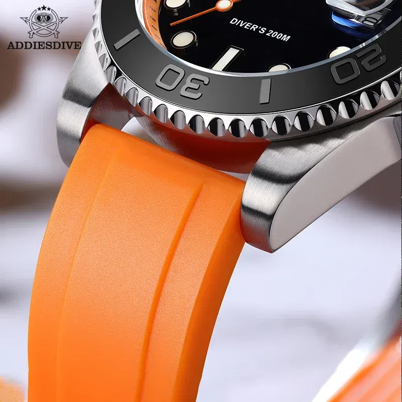 Color: Ivory, Ships From: CHINA - ADDIESDIVE AD2040 Men's Watch 41mm Fashion Diver Quartz Watch 200m Diving Rubber Silicone Super Luminous Wristwatch Reloj Hombre