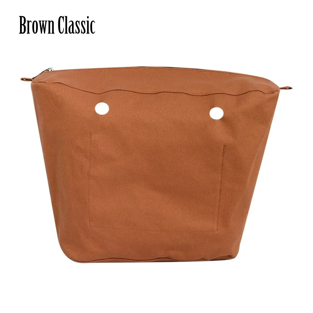 Color: Champagne - TANQU New Inner Lining Zipper Pocket for Classic Obag Insert with Inner Waterproof Coating for O Bag