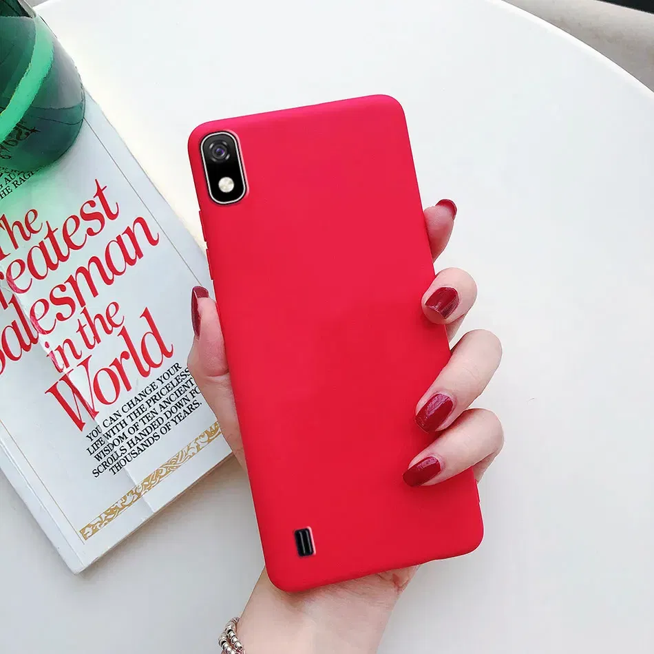 Color: Blue, Material: Silicon - Candy color Phone Case For Samsung galaxy A10 A20 A20E A30 A40 A50 A70 S A01 A11 A21 A31 A41 A51 A71 4G Silicone TPU Back Cover