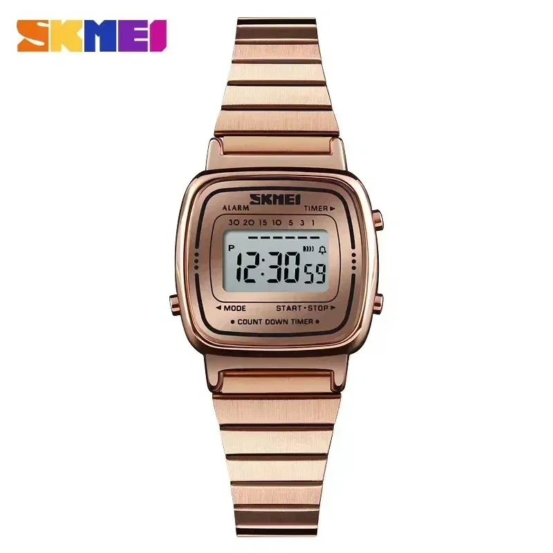 Color: Red, Ships From: CHINA - SKMEI1901 Women Top brands Luxury 3Bar Waterproof Ladies Watches Small Dial Digital Watch Relogio Feminino Fashion Sport Watch