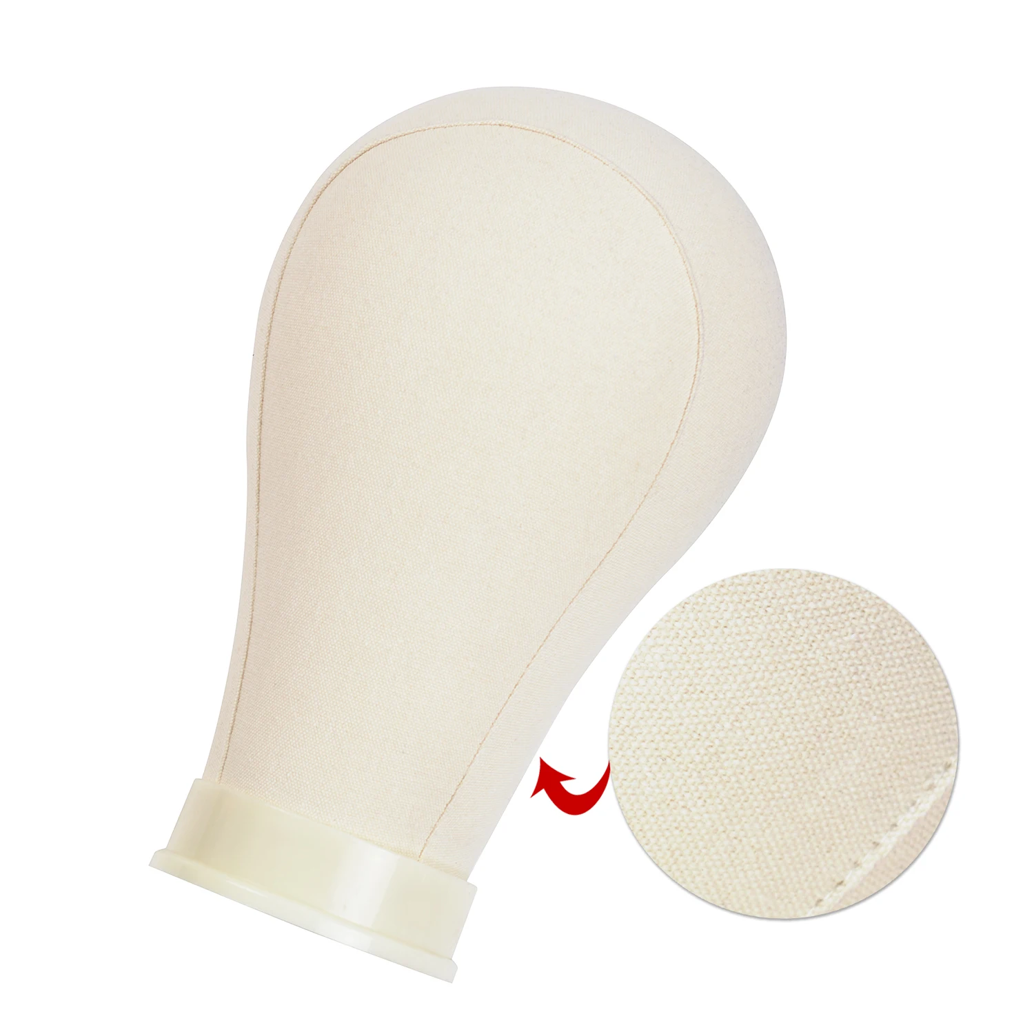 Color: WHITE - Canvas Block Head Set with Wig Head Stand Table Clamp for Making Wigs Mannequin Head Wig Accessories ?»?