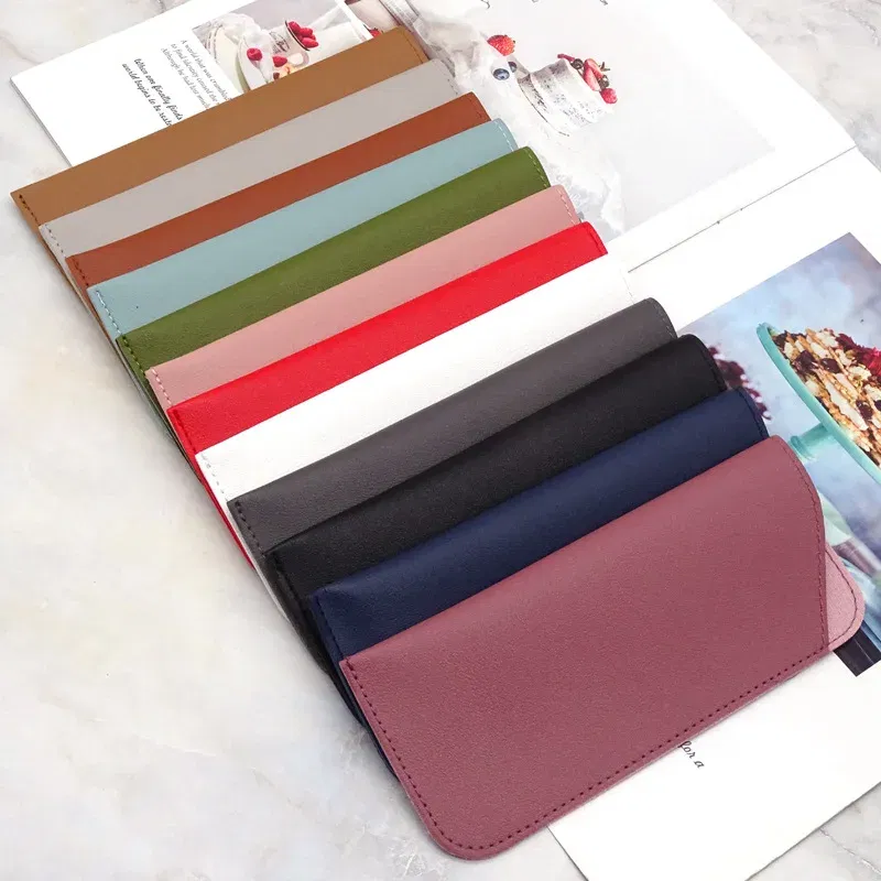 Color: Green, Ships From: CN - Simple Soft Leather Open Sunglasses Bag for Women Men Waterproof Reading Glasses Case Dust Storage Bag Eyewear Pocket Accessory
