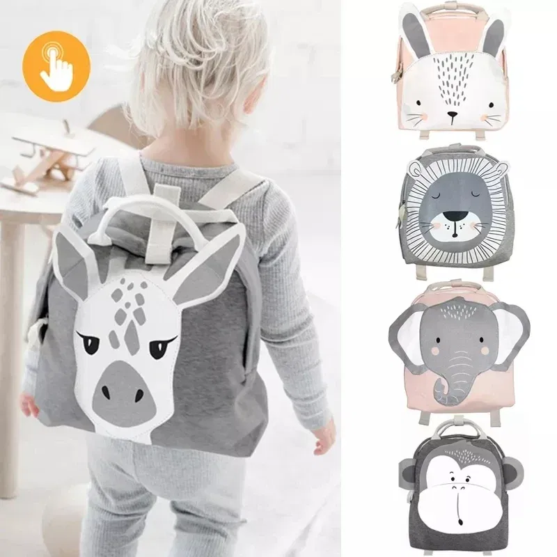 Color: Blue - Children Backpack Toddler Kids School Backpack for Baby Kids Cute School Bag Boy Girl Light Bag Rabbit Butterfly Lion Bag