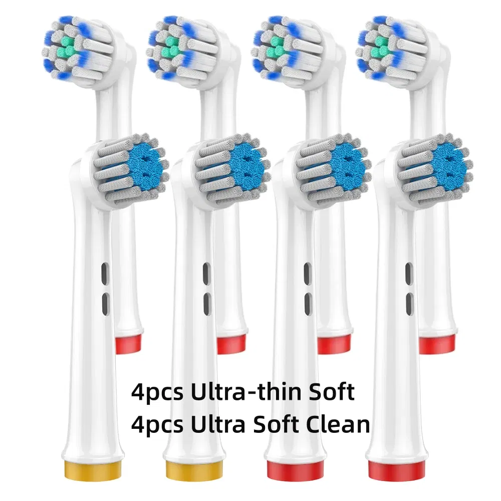 Color: GRAY - Toothbrush Replacement Heads Refill for Oral B Electric Toothbrush Pro1000 Pro 3000 Pro5000 Pro7000 Vitality Floss Action