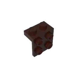Color: Burgundy - MOC PARTS GDS-641 ANGLE PLATE 1X2 / 2X2 compatible with lego 44728 21712 92411 children's toys Assembles Building Blocks