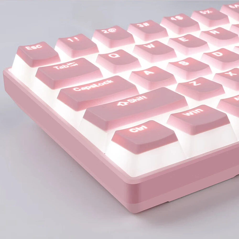 Color: BROWN - 129Keys Keyboard Keycap OEM Profile PBT Material Key Cap for Mx Hot Swap Mechanical Keyboard Switch Transparent Pudding Keycaps