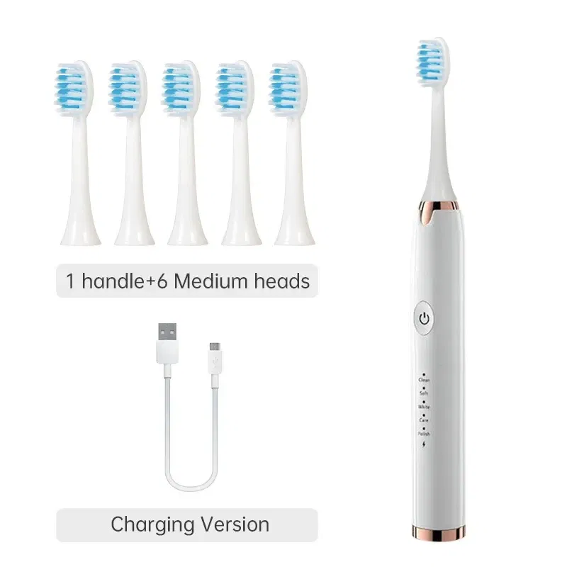 Color: MULTI - Sonic Electric Toothbrush Oral Care Whitening Tooth Brush Rechargeable Automatic Adult IPX7 Waterproof Powerful Smart Toothbrush