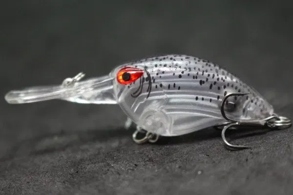 Color: dark green - wLure Crankbait Wobble Fishing Lure 6cm 5g Deep Diving Tight Action Fresh Water Hard Bait Floating 8# Hooks Insect Bait C770