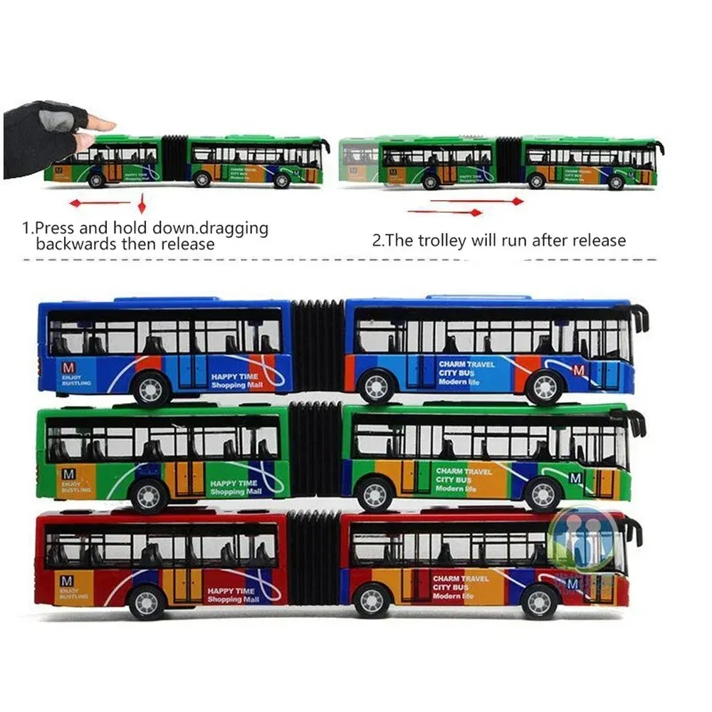 Color: Red, Ships From: CHINA - City Express Bus Double Buses Diecast Vehicles Toys Funny Pull Back Car Children Kids Gifts 1:64 Alloy City Bus Model Vehicles