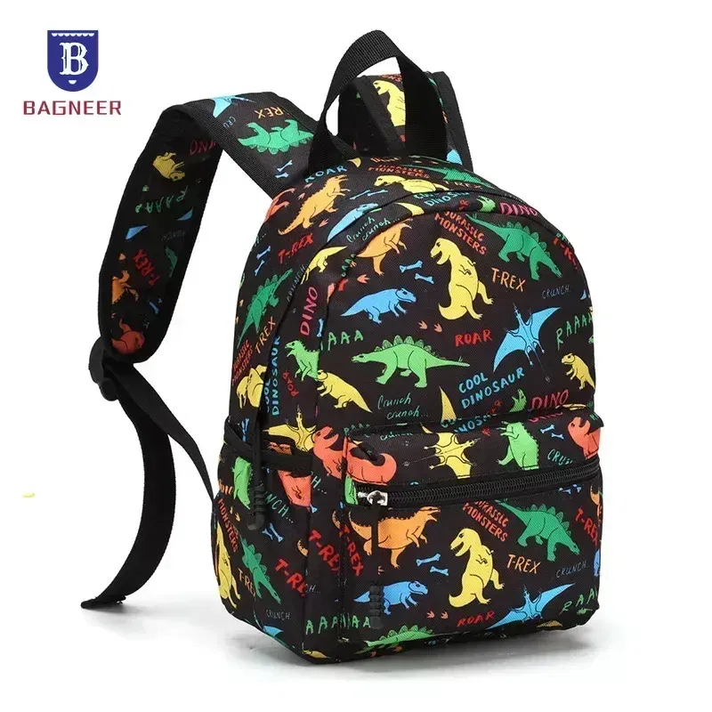 Color: Gold, Size: 13 inches - Casual Kids Backpack Dinosaur School Bag Travel Rucksack Cartoon Kids Boy Girls Schoolbag Student Bookbag Children Daypack Bag