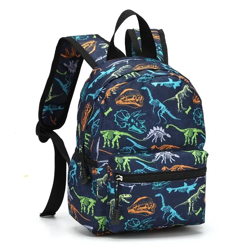 Color: Gold, Size: 13 inches - Casual Kids Backpack Dinosaur School Bag Travel Rucksack Cartoon Kids Boy Girls Schoolbag Student Bookbag Children Daypack Bag