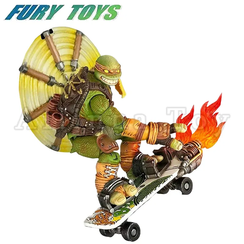Color: Blue - Fury Toys 1/12 5inches Action Figure Wave 3 Rage Samurai Force Turtle Summer Anime Model