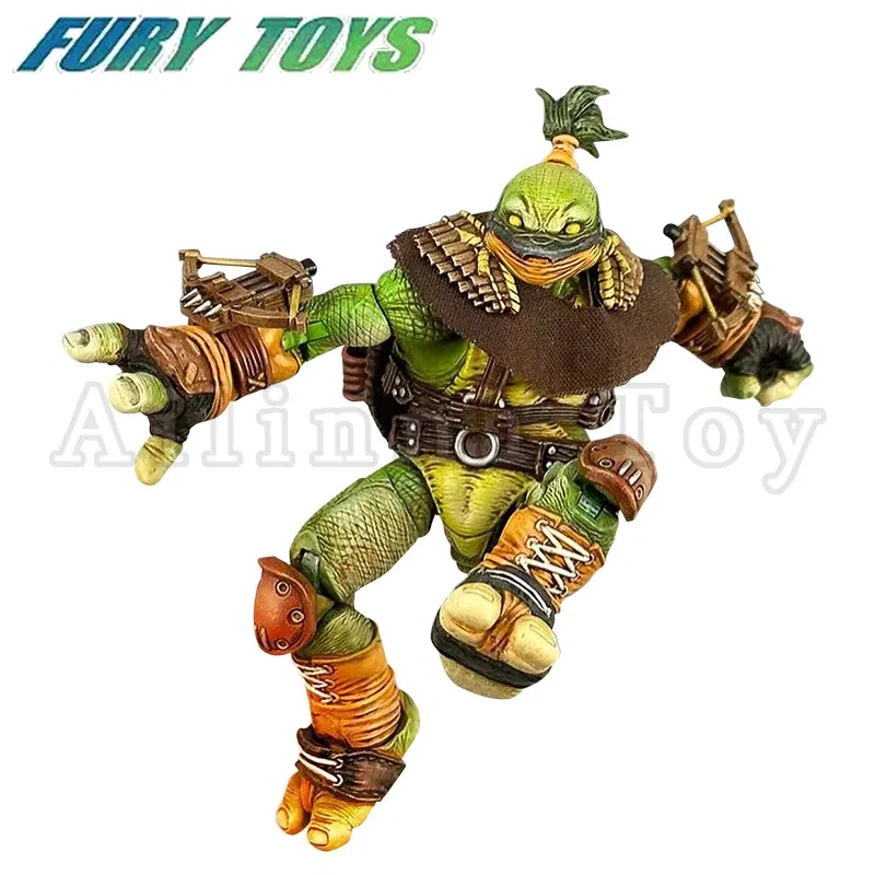 Color: Blue - Fury Toys 1/12 5inches Action Figure Wave 3 Rage Samurai Force Turtle Summer Anime Model