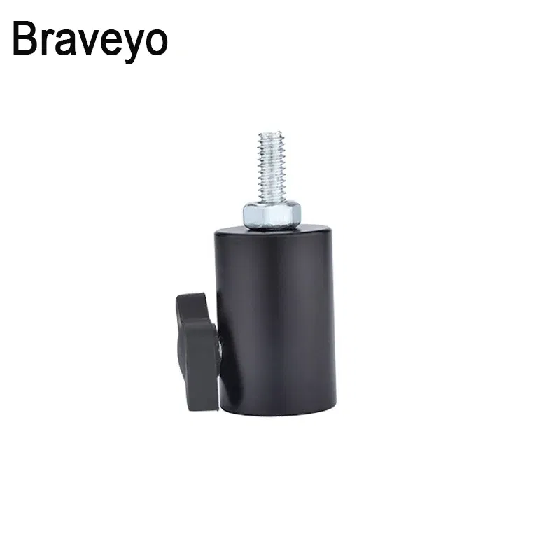 Color: WHITE - 1/4 3/8 Interface Camera Lamp Holder LED Flash Photography Lamp Holder Adapter Metal Photography Accessories