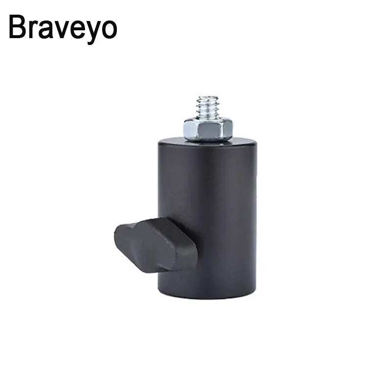 Color: WHITE - 1/4 3/8 Interface Camera Lamp Holder LED Flash Photography Lamp Holder Adapter Metal Photography Accessories