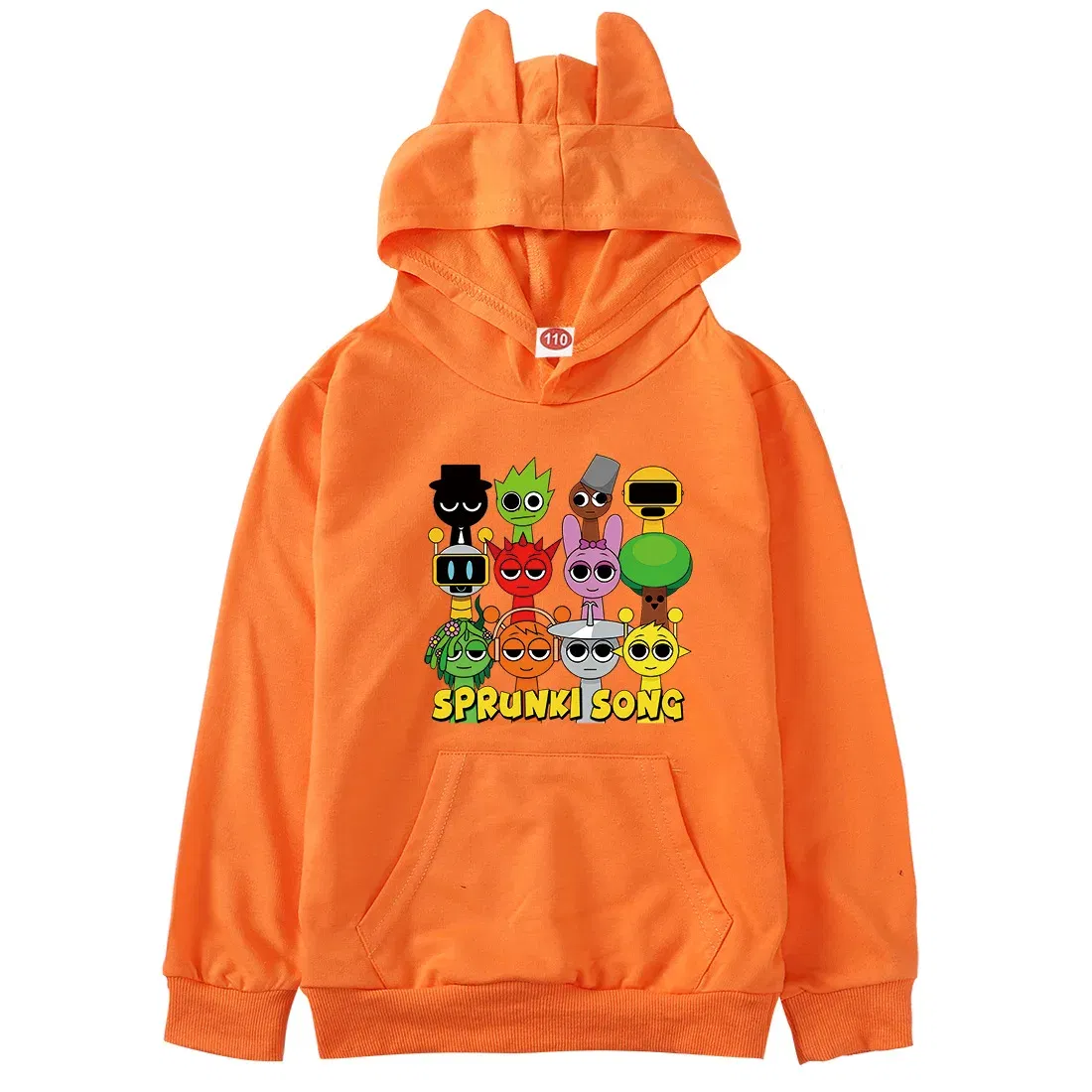 Color: SKY BLUE, Kid Size: 4T - Sprunki Hoodie Kids Game Incredibox Clothes Baby Girls Cartoon Hooded Sweatshirt Teen Boys Spring Fall Sweater Children Clothing