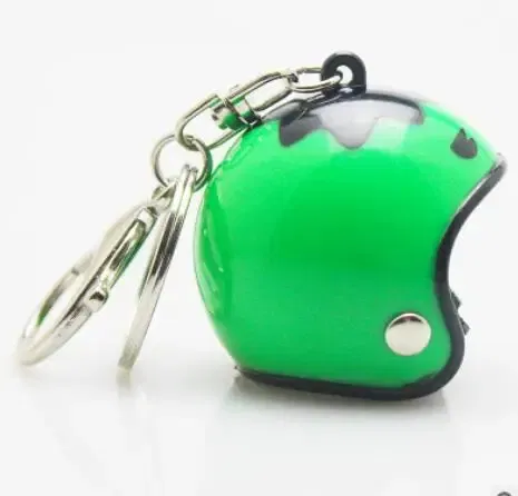 Color: SKY BLUE - New Motorcycle Helmets Key chain Women men Cute Safety Helmet Car Keychain Bags Hot Key Ring gift Jewelry wholesale 17022