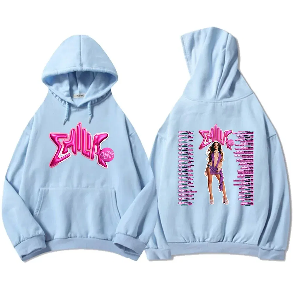 Color: SKY BLUE, Size: XXL - Emilia Mernes MP3 Hoodies Winter Long Sleeve Hooded Pullovers Men Clothes Fleece Pocket Singer Graphic Sweatshirts Print Hoody
