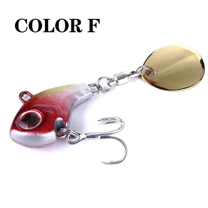 Color: Blue, Size: 40mm, Ships From: CHINA - 1Pcs Rotating Metal VIB vibration Bait Spinner Spoon Fishing Lures 8g/16g/21g Jigs Trout Wobbler Fishing Hard Baits Tackle Pesca