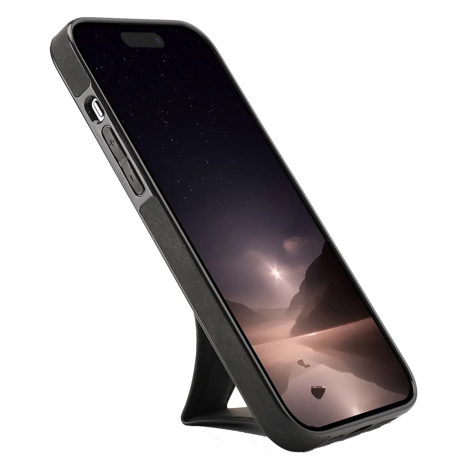 Color: Red, Material: aluminum - For iPhone 16 Pro Max Plus Case 2024 With Magnetic Leather Kickstand Card Slot Wallet Back Cover Protection Shockproof Coque
