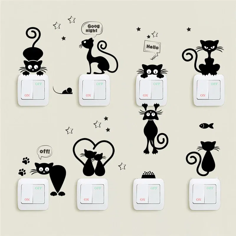 Color: Dark Grey - Funny Animals Bird Swinging Wall Stickers Kids Room Decoration Diy Cartoon Monkey Giraffe Lion Mural Art Pvc Posters Home Decals
