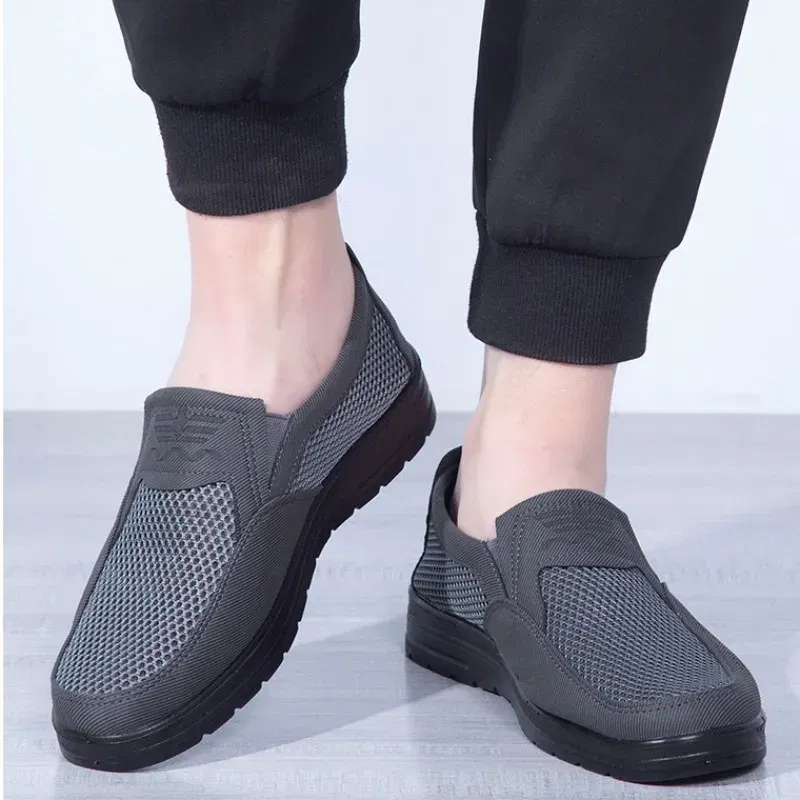 Color: Dark Grey, Shoe Size: 47 - 2023 Summer Hot sale Sneakers Men Fashion Casual Walking Shoes  Breathable Mens Loafers Zapatillas Hombre men casual shoes