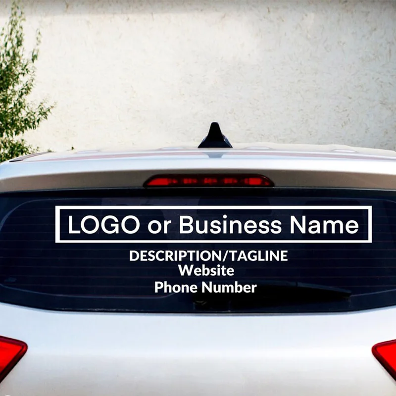 Color Name: WHITE, Size: M, Style: Style1 - custom Business Car Window Decal, Company Logo Car Sticker, Personalized Letter Stickers For Car Truck Body Van Bussiness