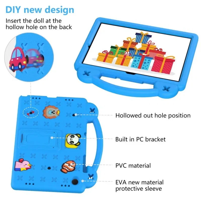 Color: Blue, Size: eleven - Case For Samsung Galaxy Tab A9 Plus 11 Inch 2023 SM-X210 SM-X215 Shock Proof Full Body Kids Children Safe Non-toxic Tablet Cover