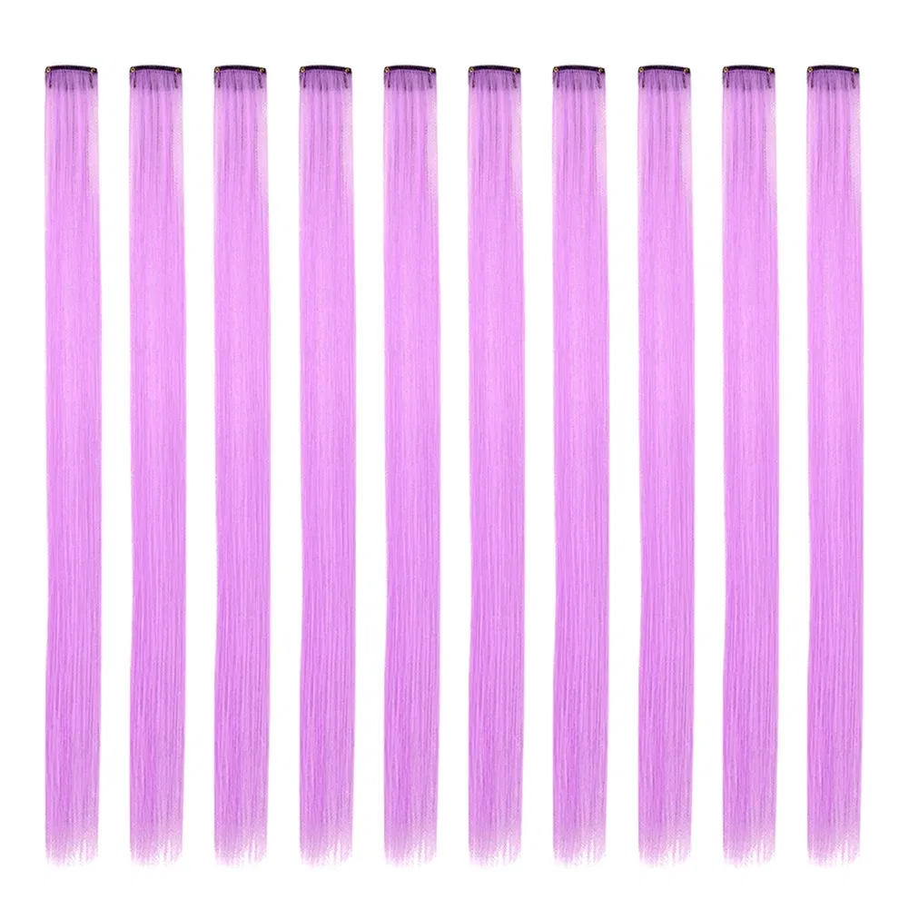Color: T1B/33/27, Stretched Length: 22inches, Ships From: CHINA - Synthetic 10 Pcs Straight Hair Extensions Clip in Hairpieces 22 Inch Hightlight Colorful Hair for Women Party Cosplay Gifts