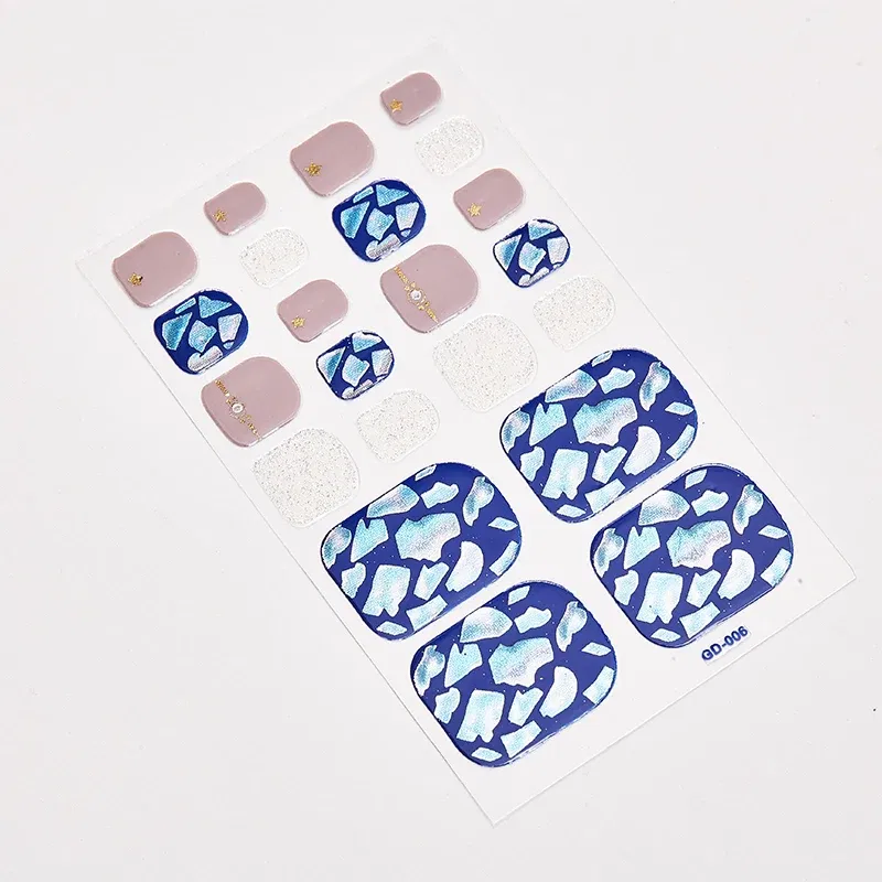 Color: Red - 22 Tips/Sheet Nail Tape Loveliness Nail Art Stickers Designed Nailart Sticker Nail Strips Designer Nail Decals Nailart Shiny