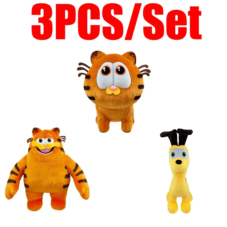 Color: WHITE - New 2024 25cm Garfield Plush Cute Soft Animal Anime Movie Garfield Odie Plush Stuffed Toy Doll Children Adults Fans Gift