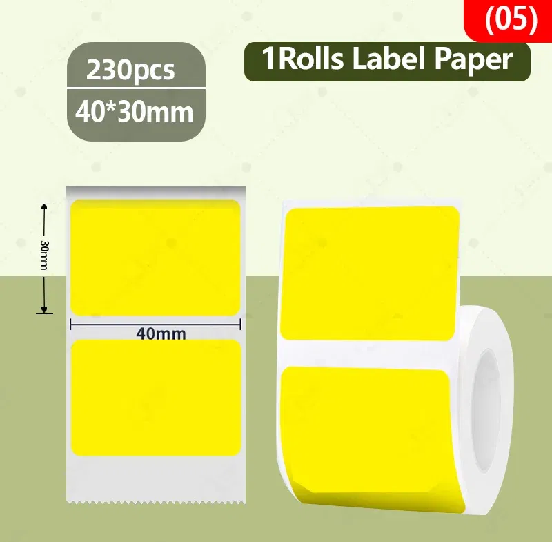Color: green - NIIMBOT B21/B203/B3S label machine printing paper color label waterproof, oil resistant, tear resistant label