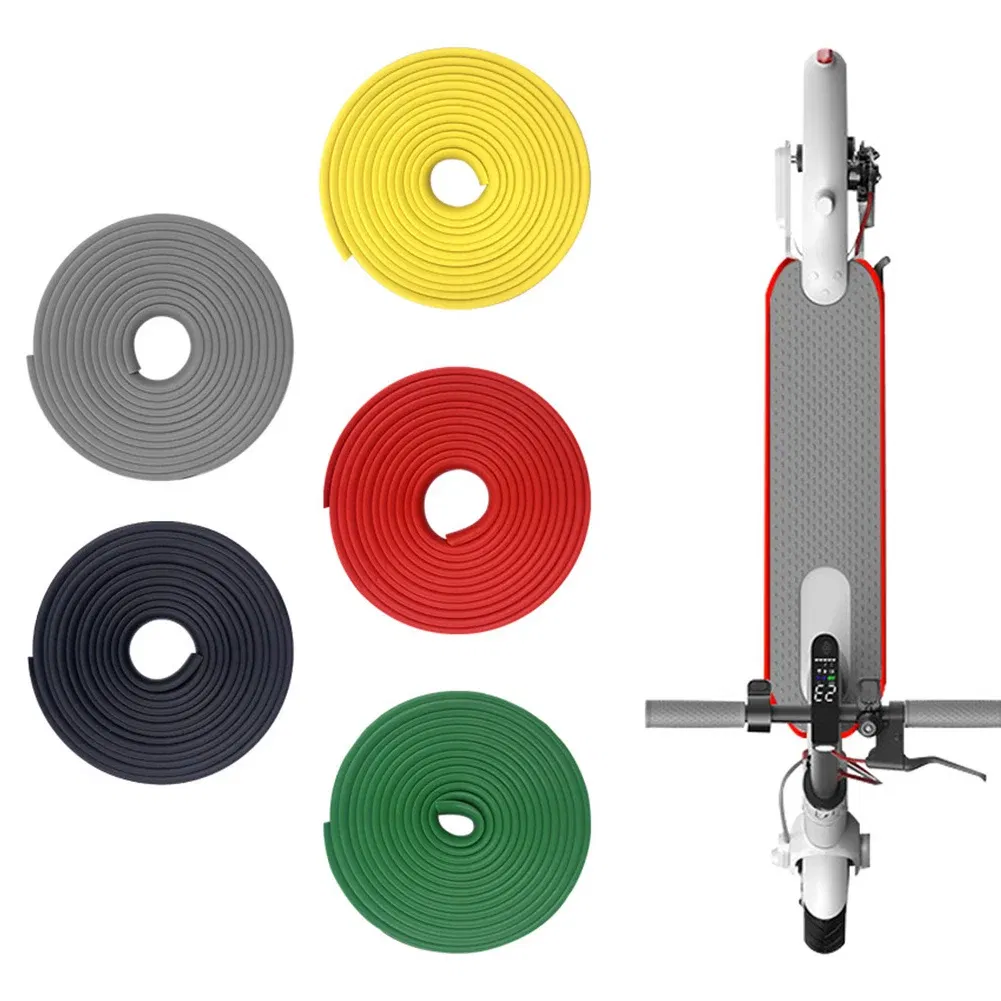 Color: Yellow, Ships From: CHINA - 2M Electric Scooter Silica Gel Protective Strips For Xiaomi M365 Kickscooter Body Bumper Sticker Tape Accessories