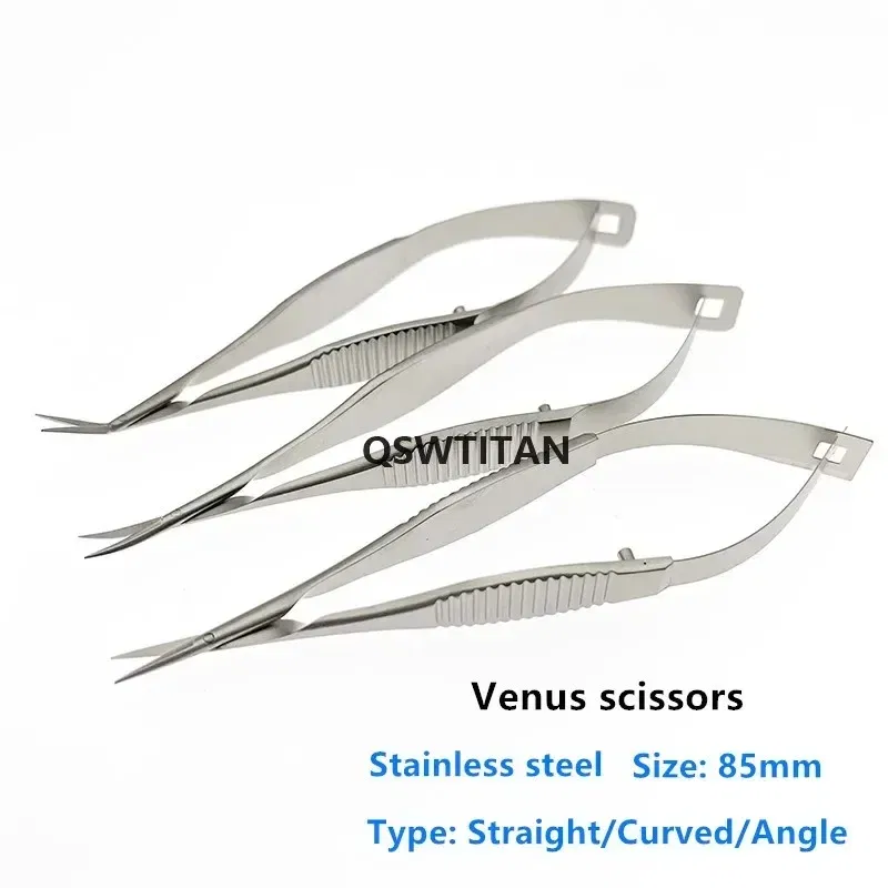 Color: Red - 8.5cm Venus scissors Ophthalmic microsurgery surgical scissors animal experiment tool