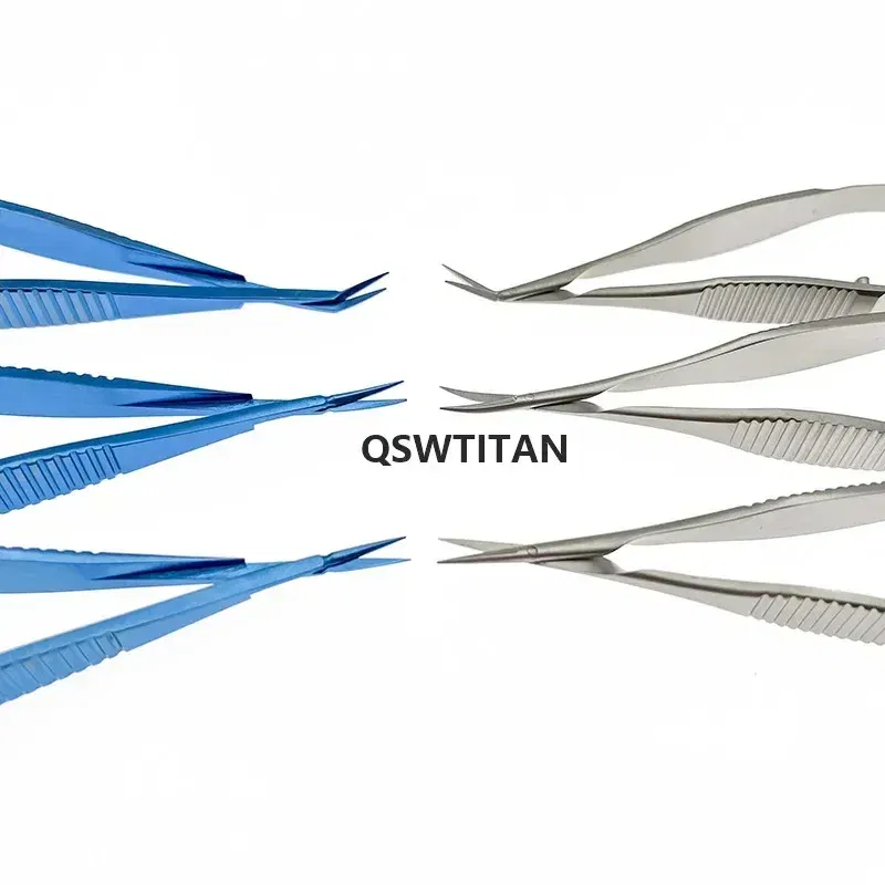 Color: Red - 8.5cm Venus scissors Ophthalmic microsurgery surgical scissors animal experiment tool
