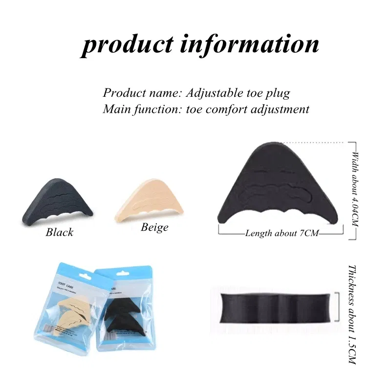 Color: GRAY, Ships From: france - High Heel Toe Plug Insert Shoe Big Shoes Toe Front Filler Cushion Pain Relief Protector Foot Care insert Women Shoes Accessories