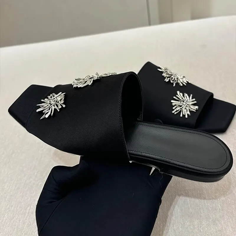 Color: black, Shoe Size: 35 - Women's Summer Shoes Natural Sude Sandals Ladies Genuine Leather Green Black Sandals Fashion Women's Shoes Outer Wear Slippers