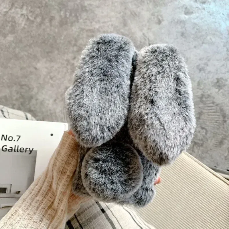 Color: SKY BLUE, Material: Denim - Warm Plush Rabbit Fluffy fur Cover for Samsung A15 A25 A35 A55 A14 A24 A34 A54 A13 A23 A33 A53 A12 A22 A32 A52 A51 Phone Case
