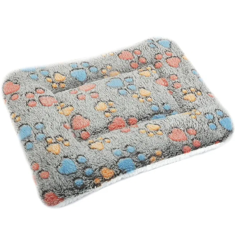 Size: S, Color: Tea Brown - Flannel Thickened Dog Bed Mat Soft Pet Sleeping Mat for Dogs Cats Winter Warm Pet Blanket
