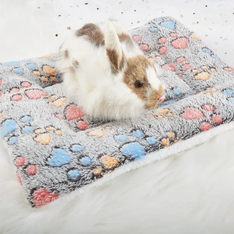 Size: S, Color: Tea Brown - Flannel Thickened Dog Bed Mat Soft Pet Sleeping Mat for Dogs Cats Winter Warm Pet Blanket