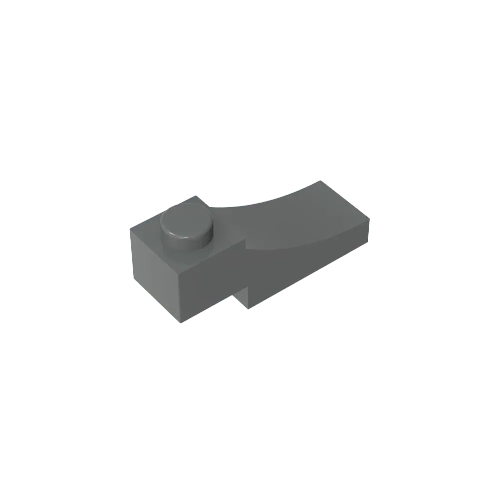 Color: Clear - Gobricks GDS-2183 Brick Curved 3 x 1 with 2/3 Inverted Cutout compatible with lego 70681 Assembles Building Blocks