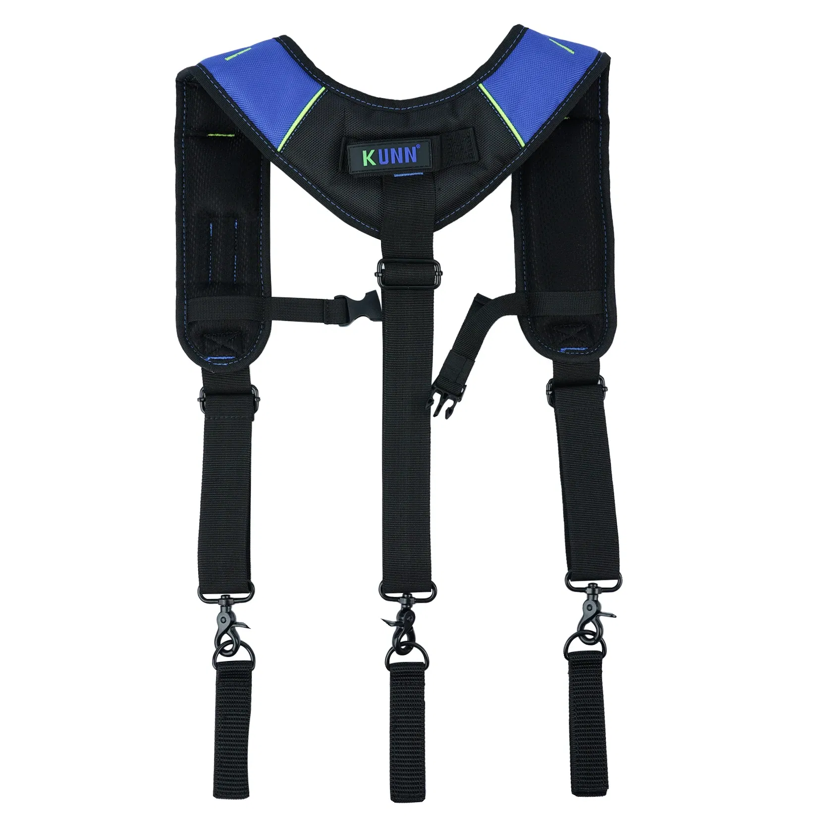 Color: Blue, Ships From: CHINA - KUNN Tool Belt Suspenders,Heavy Duty 3-Points Padded Construction Work Pouch Suspender for Men with Tool Belt Loops