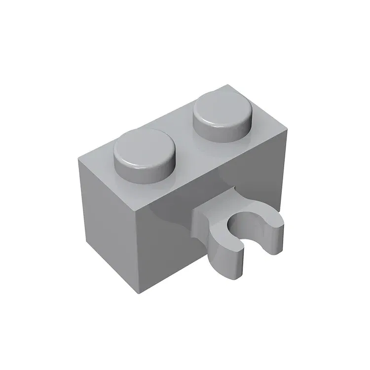 Color: Brown - Gobricks GDS-651 BRICK 1X2 W. HORIZONTAL HOLDER compatible with lego 95820 30237 children's DIY Educational Building Blocks