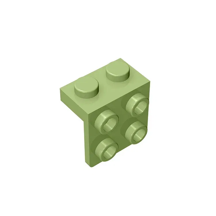 Color: DEEP BLUE - Gobricks GDS-641 ANGLE PLATE 1X2 / 2X2 compatible with lego 44728 21712 92411 children's toys Assembles Building Blocks